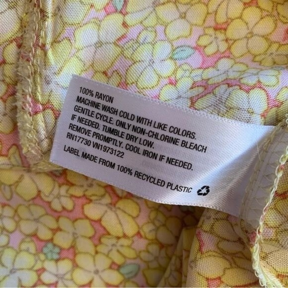 Wild Fable Slip Dress Size Medium Sleeveless Vibrant Yellow Floral NWT - Picture 10 of 16